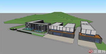 现代风格工厂多层建筑设计 SU模型构建与图文设计全流程解析